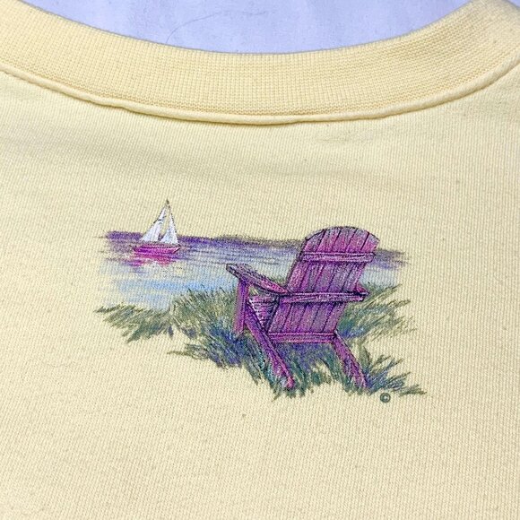 VTG 90s Northern Reflection Cottage Core Birdhouse Crewneck Sweatshirt Large - Picture 7 of 7